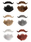 Cavaliere Combinazione di barba professionale in capelli veri
