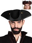 Chapeau de pirate Tricorne en feutre de laine - Henry