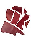 Chutes de cuir d'armure - rouge