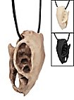 Colgante de Calavera de Rata Impresión 3D con cordón de cuero (7cm)