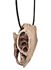 Colgante de Calavera de Rata Impresión 3D con cordón de cuero (7cm)