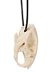 Colgante de Calavera de Rata Impresión 3D con cordón de cuero (7cm)