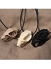 Colgante de Calavera de Rata Impresión 3D con cordón de cuero (7cm)