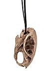Colgante de Calavera de Rata Impresión 3D con cordón de cuero (7cm)