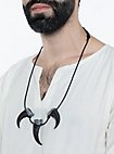 Collana con 3 artigli di lupo (stampa 3D dipinta)