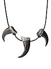 Collier avec 3 griffes de loup (impression 3D peinte)