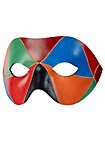 Colombina Arlecchino de cuoio Venetian Leather Mask
