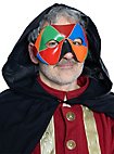 Colombina Arlecchino de cuoio Venetian Leather Mask