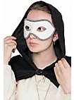 Colombina con Passamaneria bianco-argento Venezianische Ledermaske