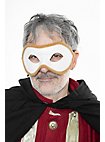 Colombina con Passamaneria bianco-oro Venezianische Ledermaske