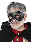 Colombina con Passamaneria nero-argento Venezianische Ledermaske