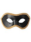 Colombina con Passamaneria nero-oro Venezianische Ledermaske