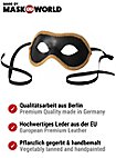Colombina con Passamaneria nero-oro Venezianische Ledermaske