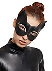 Colombina Gatta nero Venezianische Katzenmaske aus Leder