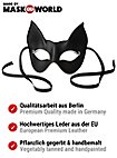 Colombina Gatta nero Venezianische Katzenmaske aus Leder