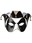 Colombina Joker nero-bianco Venezianische Ledermaske