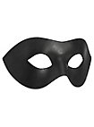 Colombina Liscia black Venetian Leather Mask