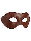 Colombina Liscia brown Venetian Leather Mask