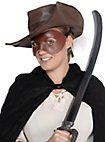 Colombina Liscia brown Venetian Leather Mask