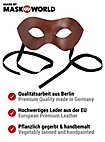 Colombina Liscia brown Venetian Leather Mask