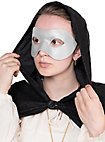 Colombina Liscia weiß Venezianische Ledermaske