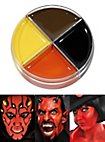 Crema trucco diavolo rosso-giallo-marrone-nero 15ml