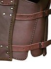 Torse en cuir marron de combattant