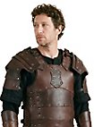 Torse en cuir marron de combattant