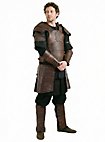 Torse en cuir marron de combattant