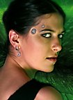 Cyberpunk Datenbuchsen Latexapplikation