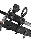 Pendant de ceinture avec deux fourreaux d'épée noir