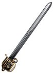 Épée large à garde en panier - Claymore (100 cm)