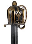 Épée large à garde en panier - Claymore (100 cm)