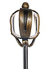 Épée large à garde en panier - Claymore (100 cm)