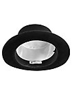 Flat American top hat in wool felt – black