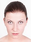 Geïnfecteerde Contactlens Met Sterkte