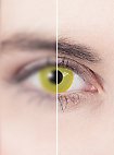 Gele Contactlens Met Sterkte