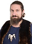 Hexenkette Rabenschädel mit Krähenschädeln - Talisman am Lederband