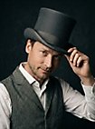 Steampunk Zylinder grau 