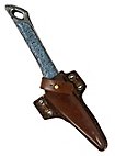 Knife with sheath - Cutthroat, brown, Larp weapon