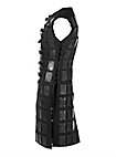 Lange Brigantine aus Leder schwarz 