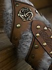 Leather bracers with fur - Heimdall