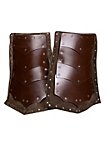 Leather Leg Guards Assassin brown 