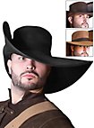 Leather musketeer's hat - Toledano