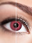 Lente a contatto iride rossa con diottrie