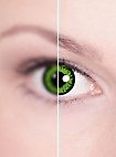 Lente a contatto iride verde con diottrie