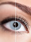 Lentille de contact grise Hexer avec dioptries