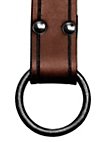 Long Leather Belt with Ring brown 