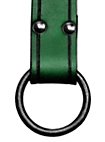 Long Leather Belt with Ring green 