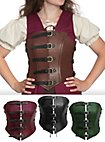 Steampunk Corsage aus Leder schwarz